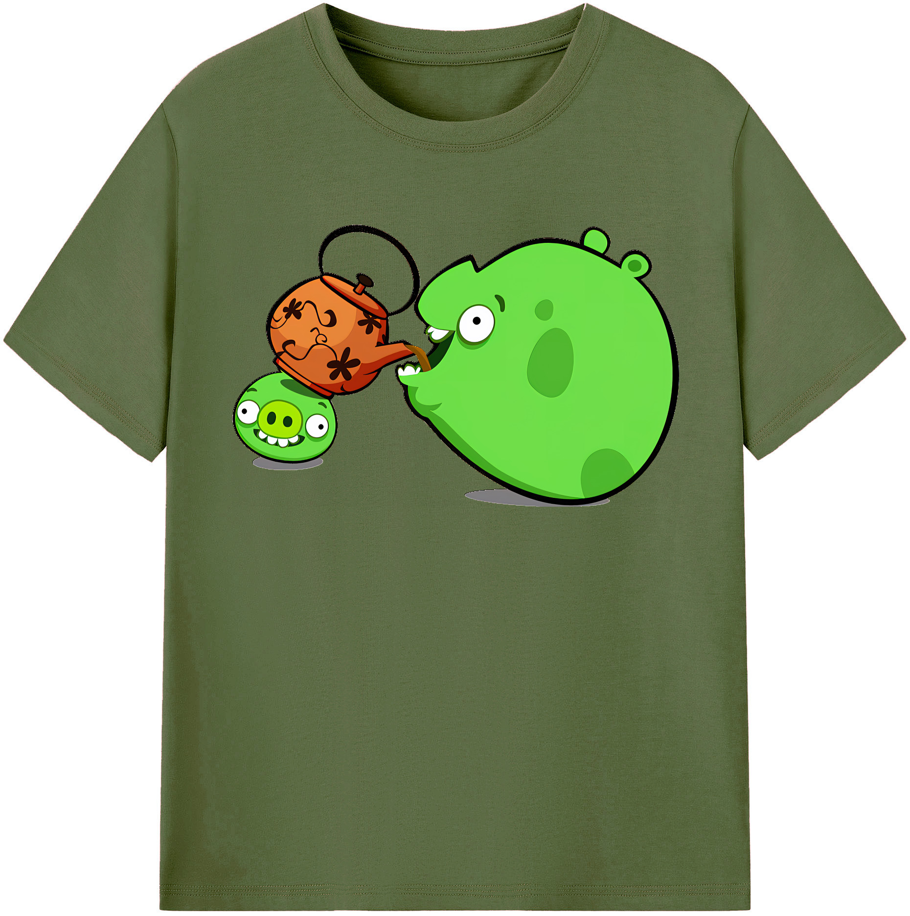 （画像用） Angry Birds アングリーバード 綿100％半袖Tシャツ（フロントプリント）